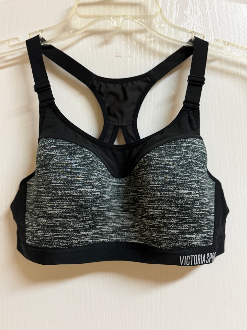 Victoria's Secret Black & Heather Gray Racerback Sports Bra